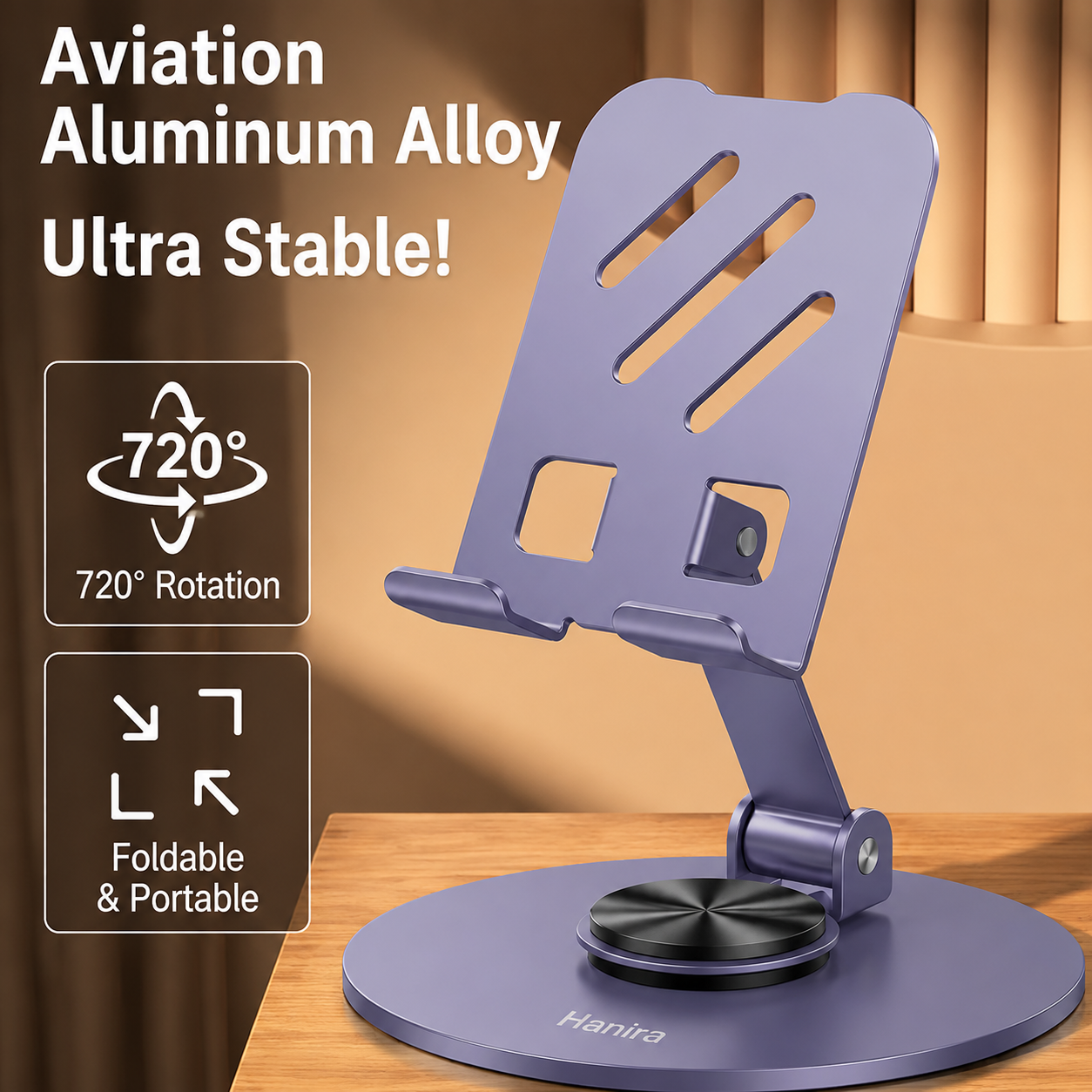 Hanira Foldable Aluminum Phone Stand