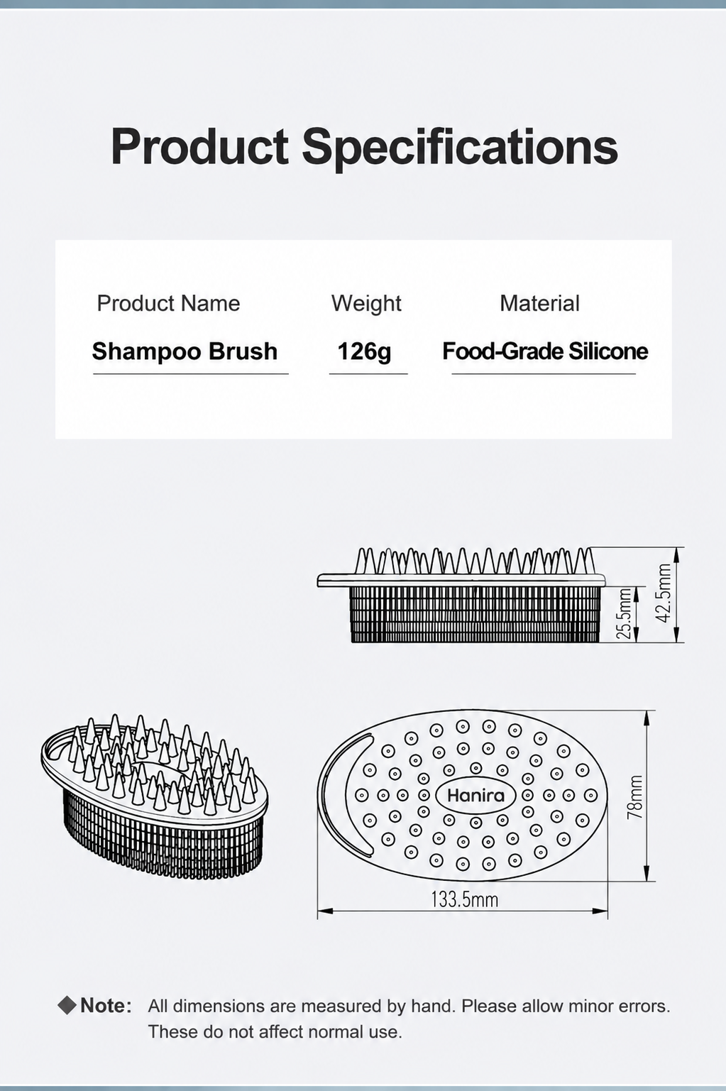Hanira Silicone Scalp Massage Brush