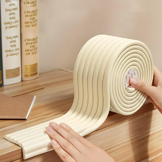MEITU Soft NBR Foam Furniture Edge Protector Strip with Adhesive, Beige